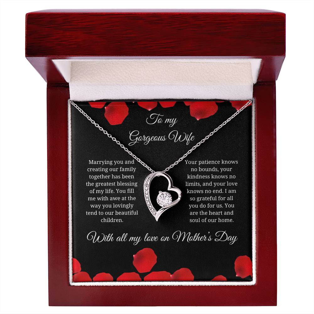 To My Gorgeous Wife - "Forever Love" Mother's Day Necklace