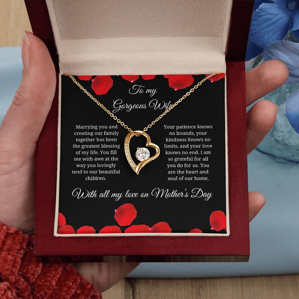 To My Gorgeous Wife - "Forever Love" Mother's Day Necklace