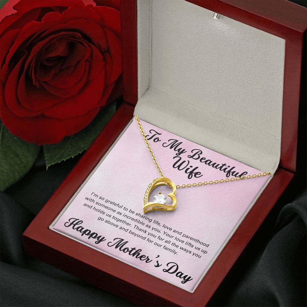 To My Beautiful Wife - Forever Love Necklace