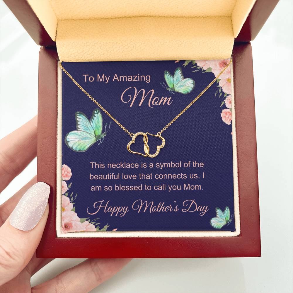 To My Amazing Mom - Everlasting Love 10k Solid Gold Pendant and 14k Gold-Filled Chain
