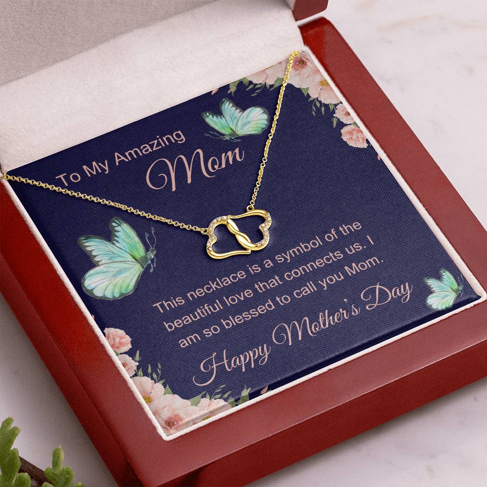 To My Amazing Mom - Everlasting Love 10k Solid Gold Pendant and 14k Gold-Filled Chain
