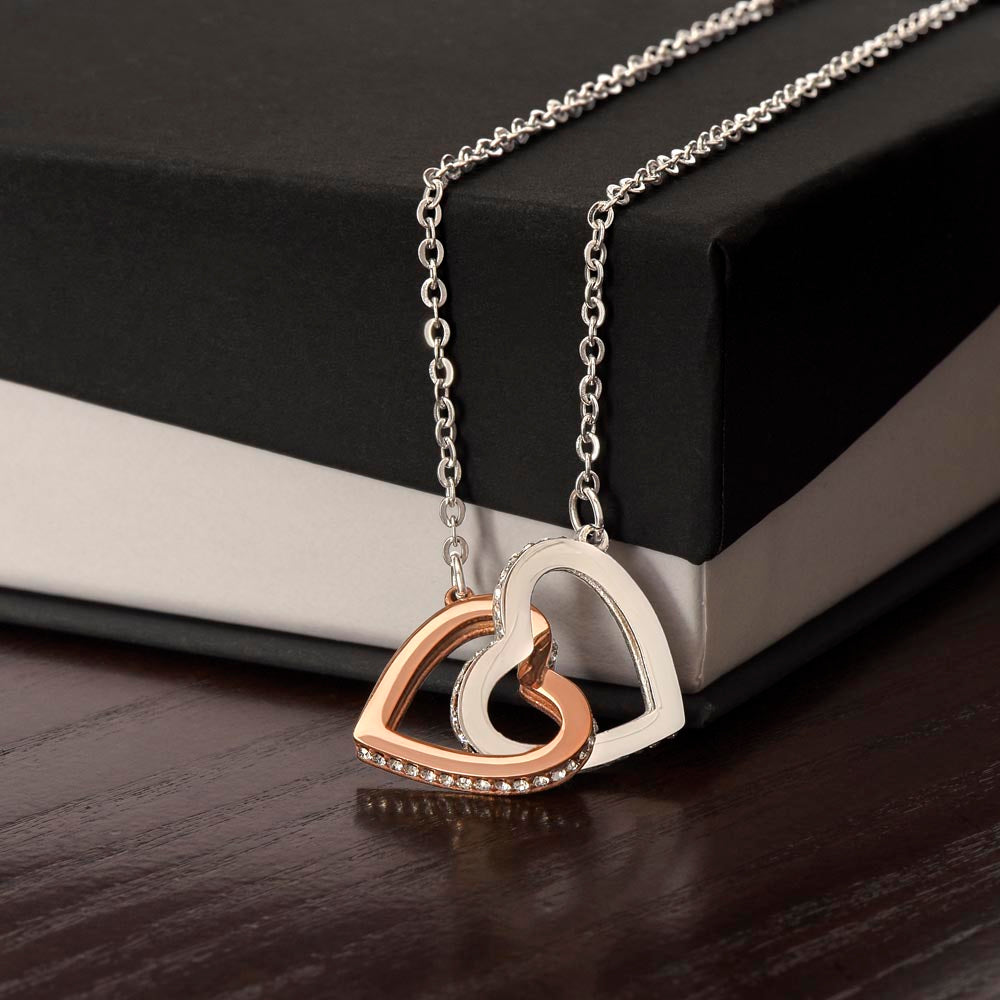 To My Beautiful Mother - Hearts Intertwined Necklace