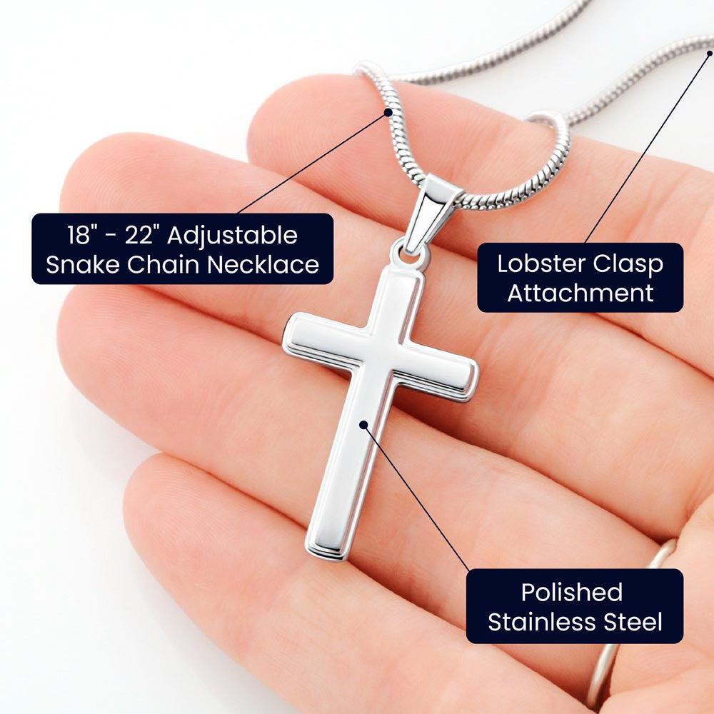 To My Darling Husband Numbers 6:24-26 - Stainless Cross Necklace