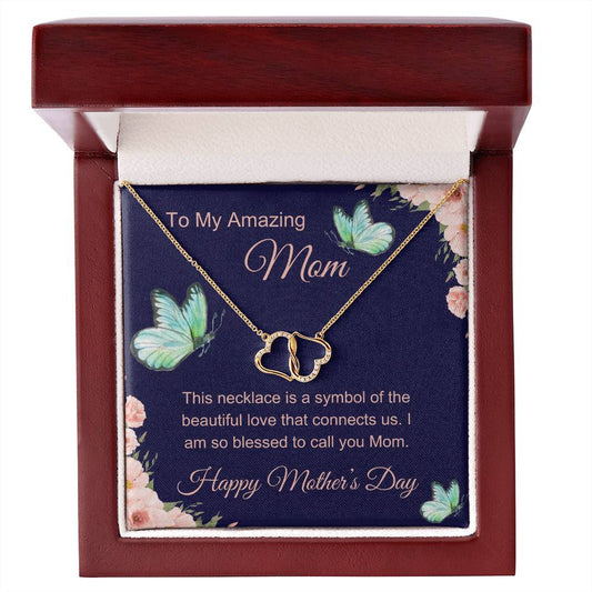 To My Amazing Mom - Everlasting Love 10k Solid Gold Pendant and 14k Gold-Filled Chain