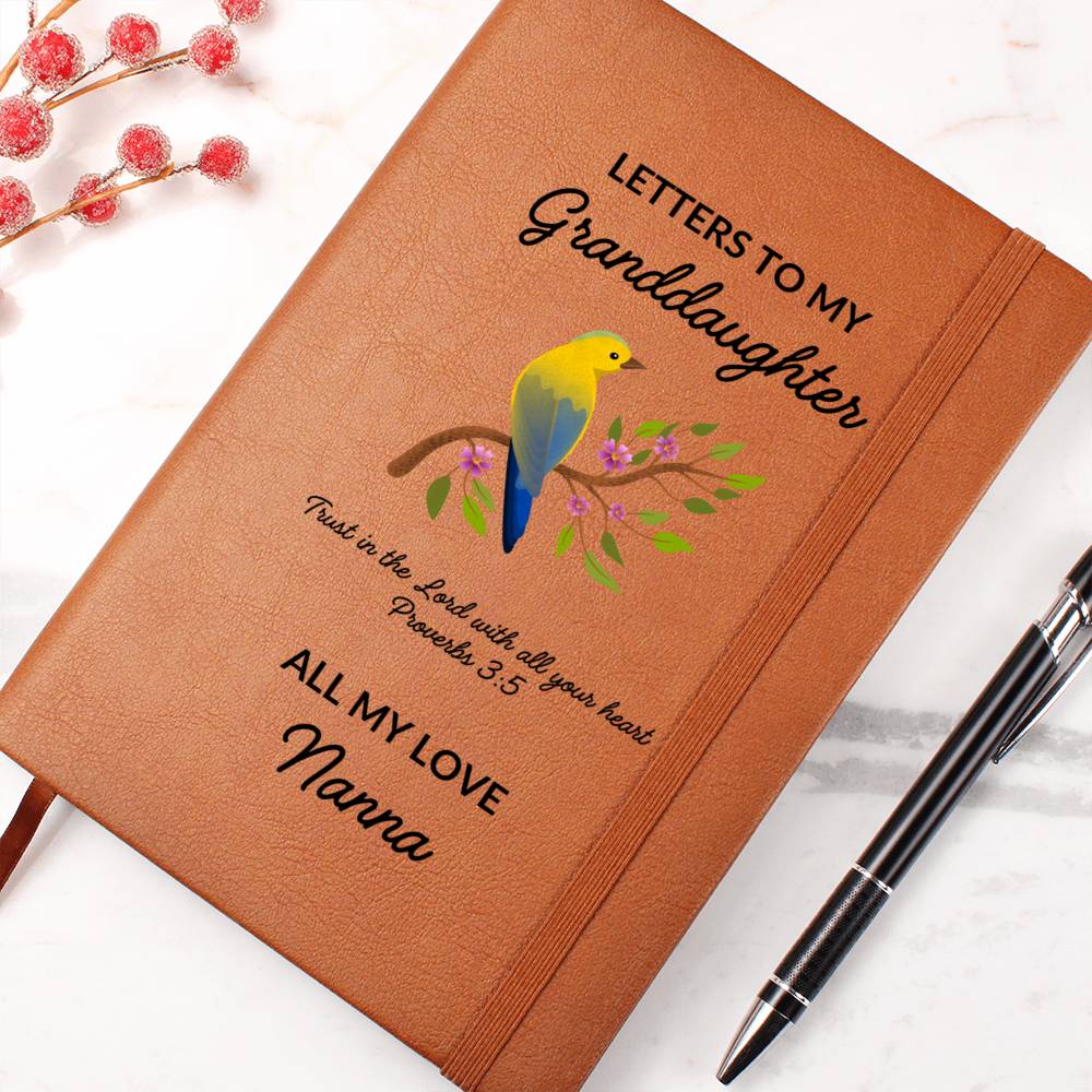 Personalized Leather Journal - Letters to My Granddaughter