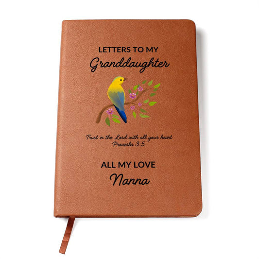 Personalized Leather Journal - Letters to My Granddaughter