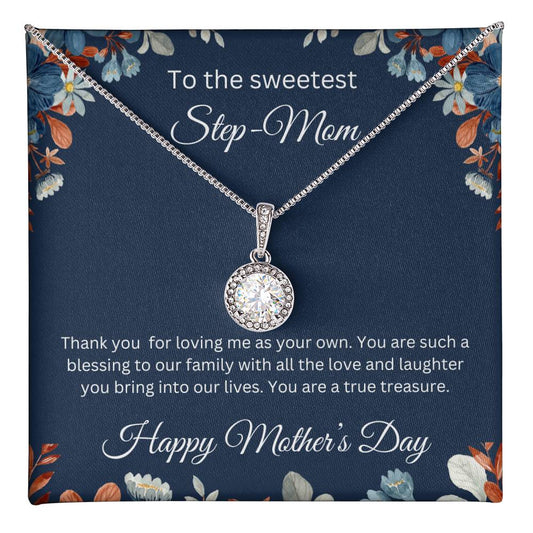 To The Sweetest Step-Mom - Infinite Love Necklace