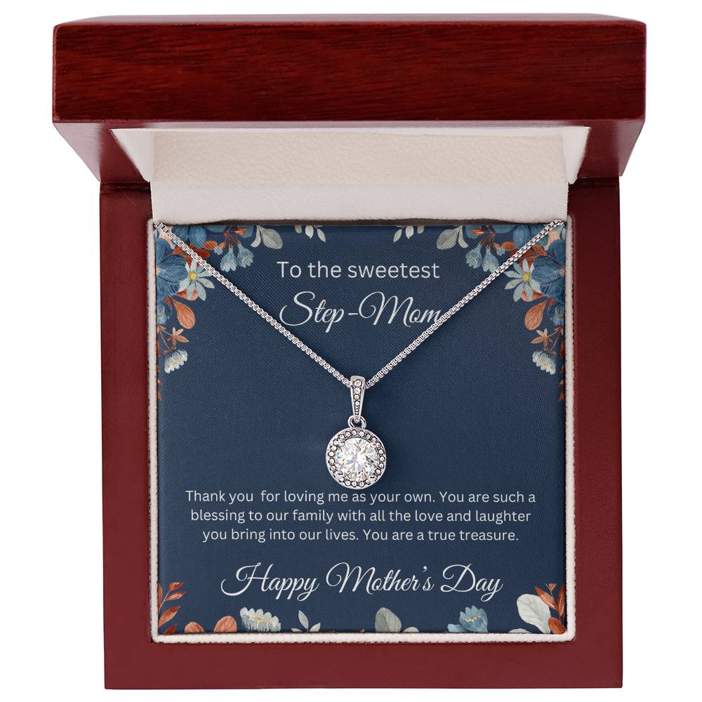 To The Sweetest Step-Mom - Infinite Love Necklace